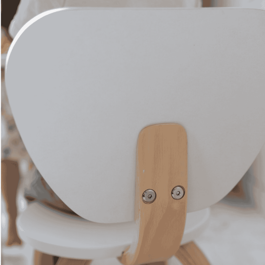 Dětská židlička Zukko Gekko Kids, Bílá / Přírodní Buk